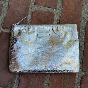 Kate Spade New York "Foiled Again Gia" croc embossed clutch - one size
